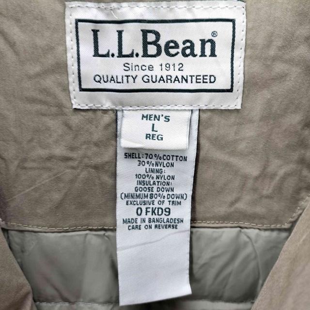 L.L.Bean(エルエルビーン)  DOWN グースダウン フード着脱 70/30 コットン ナイロン フーデッド ダウン コート  メンズ import：L 【中古】【ブランド古着バズストア】