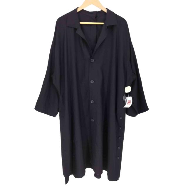Yohji Yamamoto(ヨウジヤマモト) 25SS collections Cu/W HIGH TWISTED GABARDINE SIDE GATHER DETAIL COAT A ハイツイスト ギャバジン 【中古】【ブランド古着バズストア】