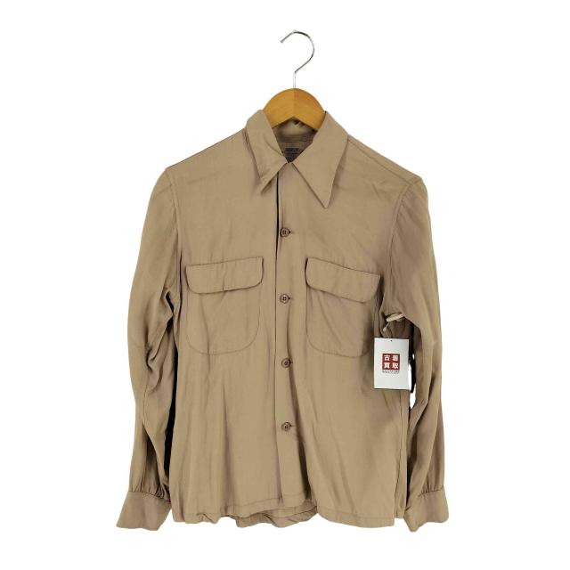 ARROW(アロー) 40-50s USA製 GABANARO レーヨンギャバ 開襟 オープンカラーシャツ メンズ import：S 【中古】【ブランド古着バズストア】