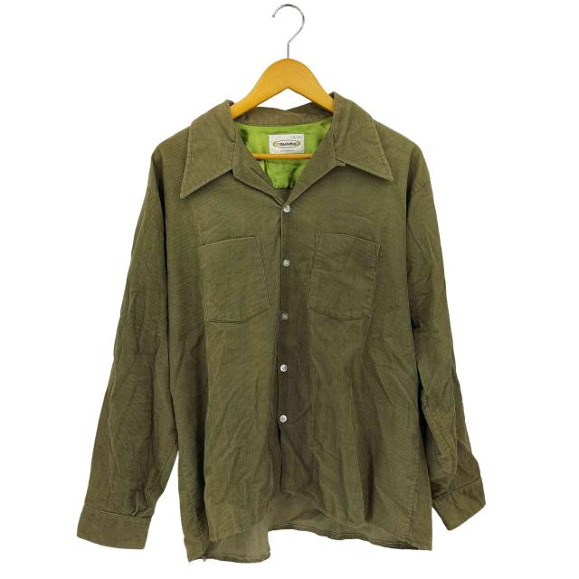 Manhattan(マンハッタン) 60s コーデュロイ 開襟 オープンカラー シャツ メンズ import：XL 【中古】【ブランド古着バズストア】