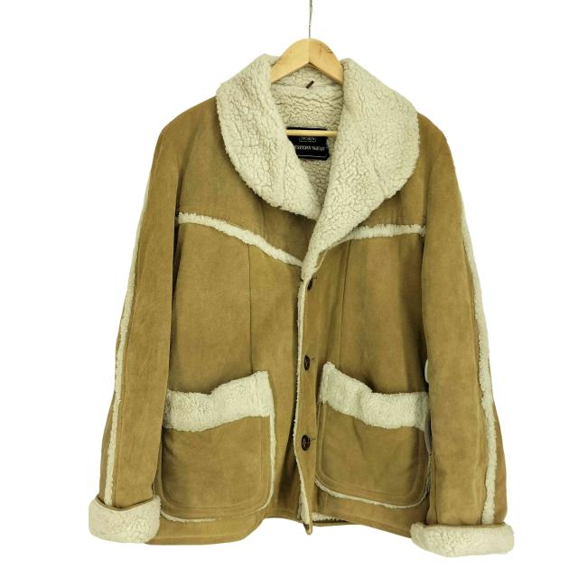 Sears(シアーズ) 70S くるみボタン 裏ボア ムートンコート メンズ import：M 【中古】【ブランド古着バズストア】