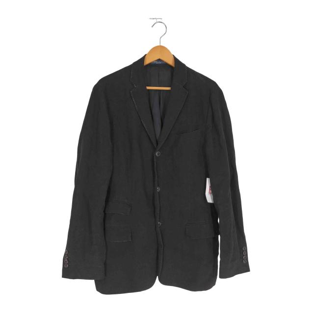 Polo by RALPH LAUREN(ポロバイラルフローレン) 90S イタリア製 リネン 3Bテーラードジャケット ブラック メンズ US：40 【中古】【ブランド古着バズストア】