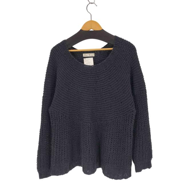 Ys(ワイズ) 90s Hand Knitted リネン100% 切替編みニット メンズ JPN：M 【中古】【ブランド古着バズストア】