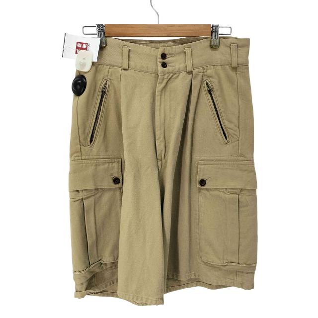 RRL RALPH LAUREN(ダブルアールエルラルフローレン) USA製 3ツ星タグ IDEALジップ タック カーゴショーツ ワイド メンズ  31【中古】【ブランド古着バズストア】