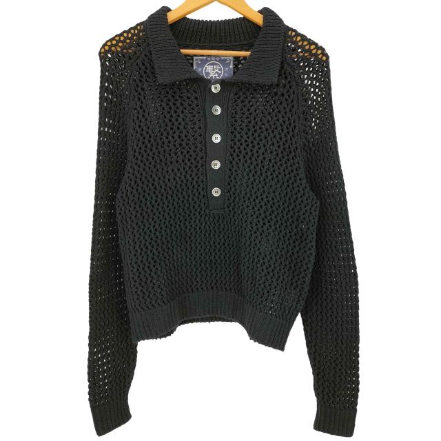 USED古着(ユーズドフルギ) {{GEN IZAWA}} See-through Cotton Knit Polo メンズ FREE 【中古】【ブランド古着バズストア】