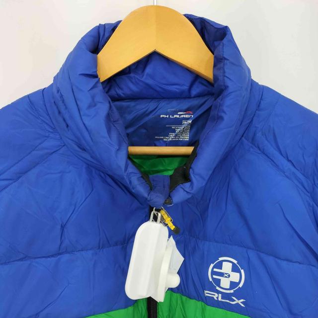 RLX RALPH LAUREN(アールエルエックスラルフローレン) ツートンカラー ドローコード ダブルジップ ナイロン ダウンジャケット メンズ XXL【中古】【ブランド古着バズストア】_2