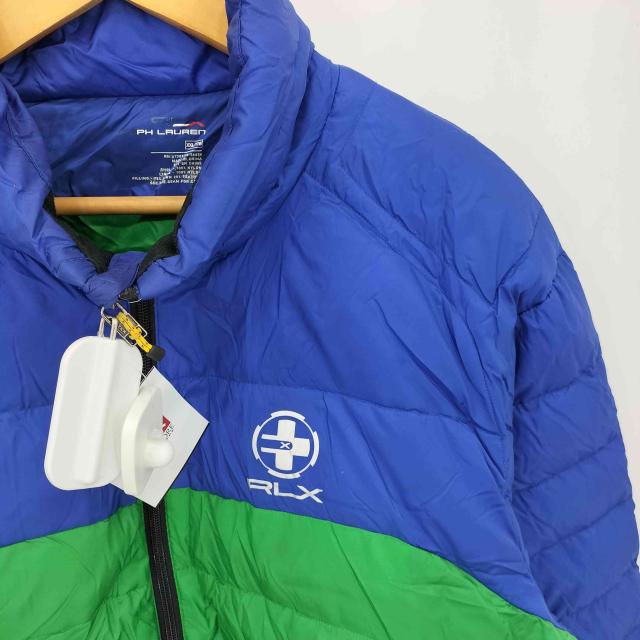 RLX RALPH LAUREN(アールエルエックスラルフローレン) ツートンカラー ドローコード ダブルジップ ナイロン ダウンジャケット メンズ XXL【中古】【ブランド古着バズストア】_3