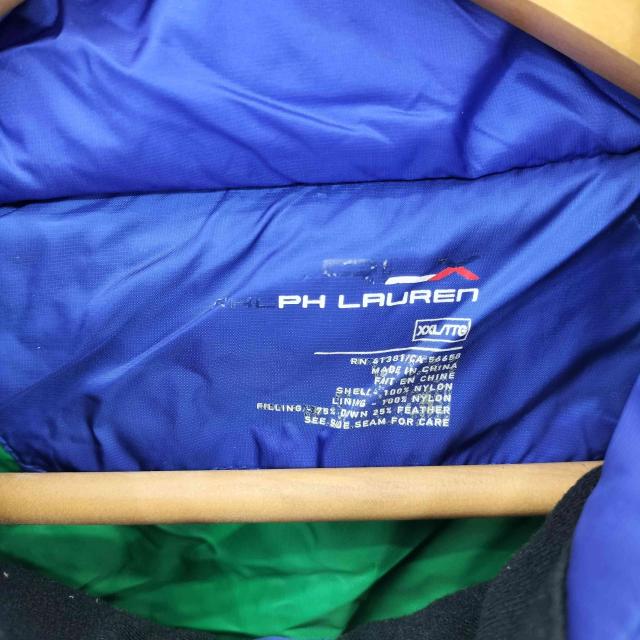 RLX RALPH LAUREN(アールエルエックスラルフローレン) ツートンカラー ドローコード ダブルジップ ナイロン ダウンジャケット メンズ XXL【中古】【ブランド古着バズストア】_5