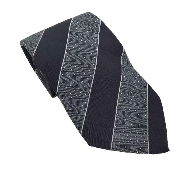 【新品未使用】アルマーニコレツォーニ ネクタイ ブラック ホワイト ストライプ ARMANI COLLEZIONI アルマーニコレツォーニ ネクタイ ストライプ