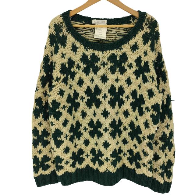 Ys(ワイズ) 80S 初期タグ HAND KNIT ノルディック柄 ローゲージ ウール ニット レディース 表記無 【中古】【ブランド古着バズストア】