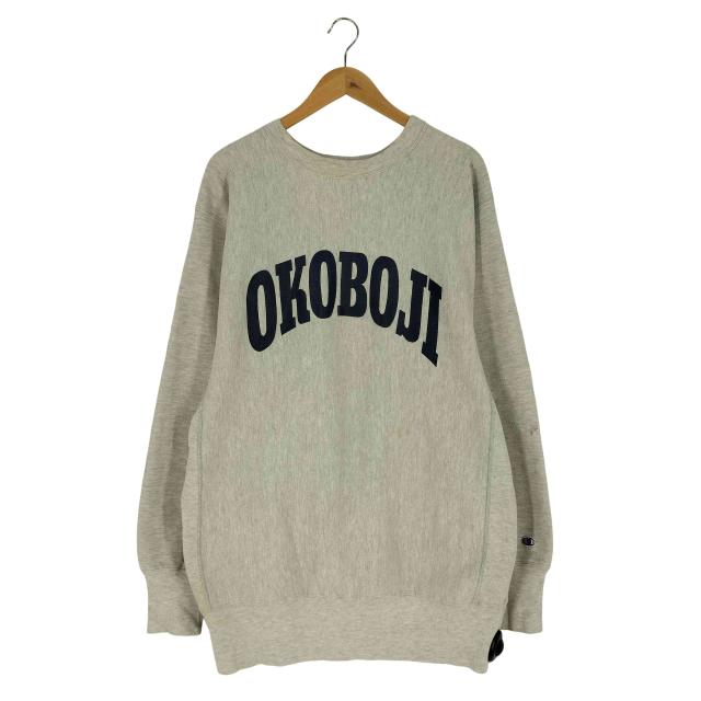 Champion(チャンピオン) OKOBOJI オカボジ ラバープリント カレッジロゴ REVERSE WEAVE リバースウィーブスウェット メンズ 表記無 【中古】【ブランド古着バズストア】