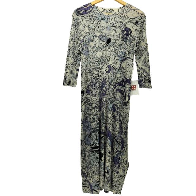 USED古着(ユーズドフルギ) 総柄 プリーツ マキシワンピース レディース 表記無 【中古】【ブランド古着バズストア】