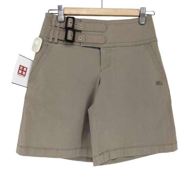 BURBERRY BLUE LABEL(バーバリーブルーレーベル) ダブルベルト コットン ショートパンツ レディース JPN：36 【中古】【ブランド古着バズストア】