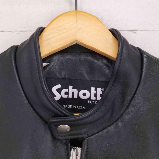 Schott(ショット) 17AW LEATHER RIDERS JACKET シープスキン シングルライダースジャケット メンズ import：S 【中古】【ブランド古着バズストア】_2