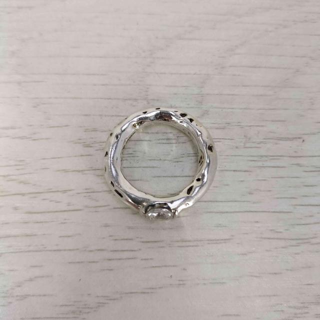 e.m.(イーエム) SILVER 刻印 1粒 ジルコニア シルバーリング  