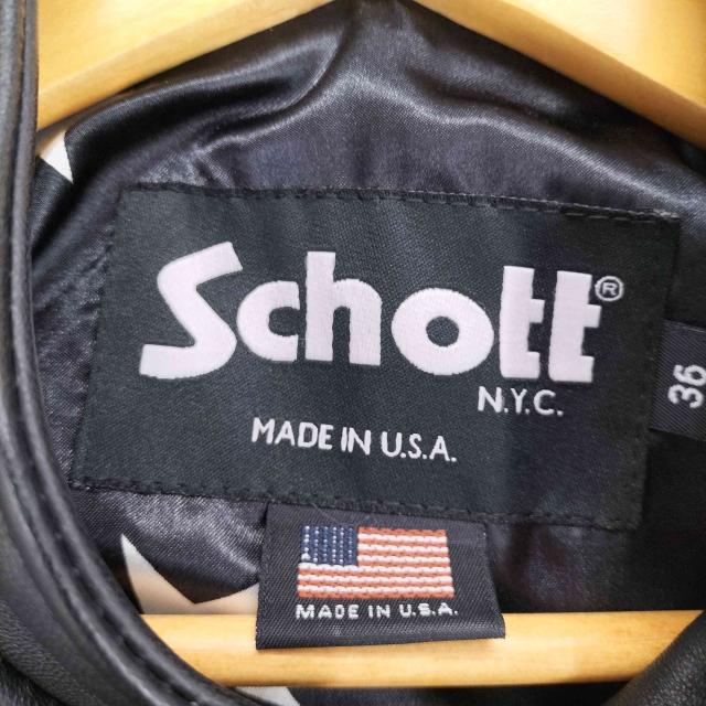 Schott(ショット) 17AW LEATHER RIDERS JACKET シープスキン シングルライダースジャケット メンズ import：S 【中古】【ブランド古着バズストア】_5