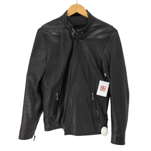 Schott ショット　ゴートスキン　シングルライダースジャケット M Schott ショット ゴートスキン シングルライダースジャケット M 黒