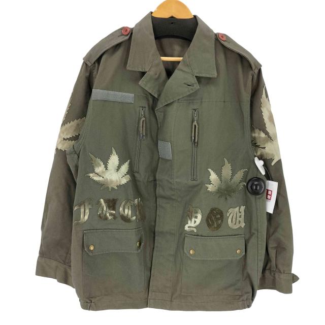 A＆G(エーアンドジー) クロスパッチ マリファナ ミリタリージャケット メンズ JPN：XL 【中古】【ブランド古着バズストア】