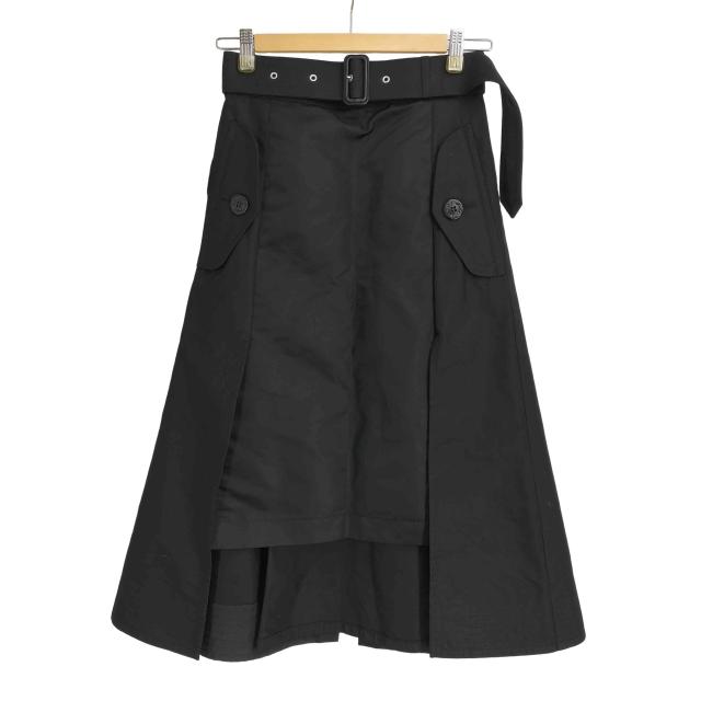 Sacai(サカイ) 24SS Cotton Gabardine x Nylon Twill Skirt レディース JPN：0 【中古】【ブランド古着バズストア】