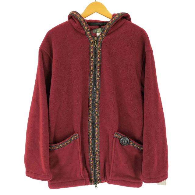 ORVIS(オービス) 90S USA製 チロリアンテープデザイン フード付きフリースジャケット メンズ M【中古】【ブランド古着バズストア】