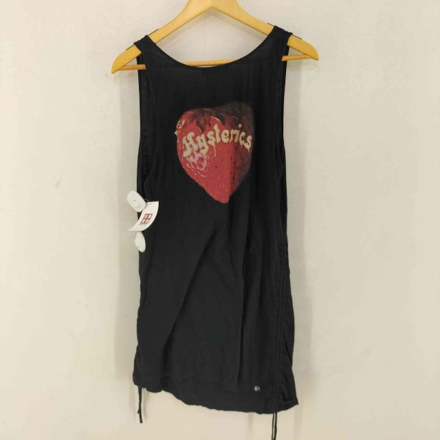 ヒステリックグラマー スカルベリー レースタンクトップ ブラック 黒