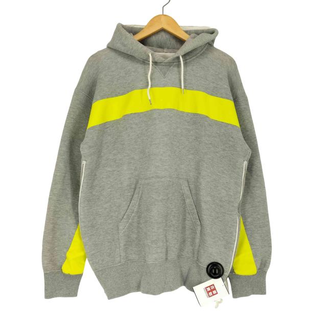 Sacai(サカイ) リフレクターデザイン サイドジッププルオーバーパーカー メンズ  M【中古】【ブランド古着バズストア】
