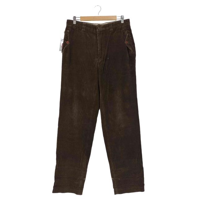 POLO SPORT RALPH LAUREN(ポロスポーツラルフローレン) 90s USA製 TALONジップ 太畝 コーデュロイワイドパンツ メンズ 表記無 【中古】【ブランド古着バズストア】
