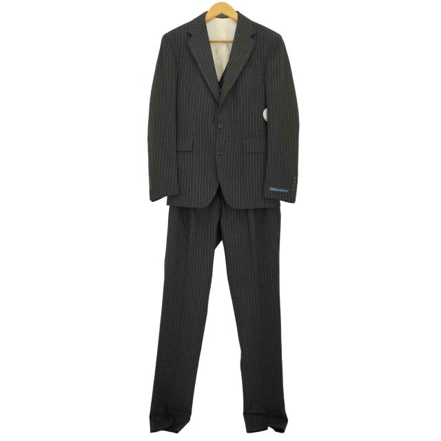 Polo by RALPH LAUREN(ポロバイラルフローレン) Polo Striped Wool 3-Piece Suit 旧タグ復刻 イタリア製 ウールギャバ ピンストライプ 3ピース 2B テーラードジャケ【中古】【ブランド古着バズストア】