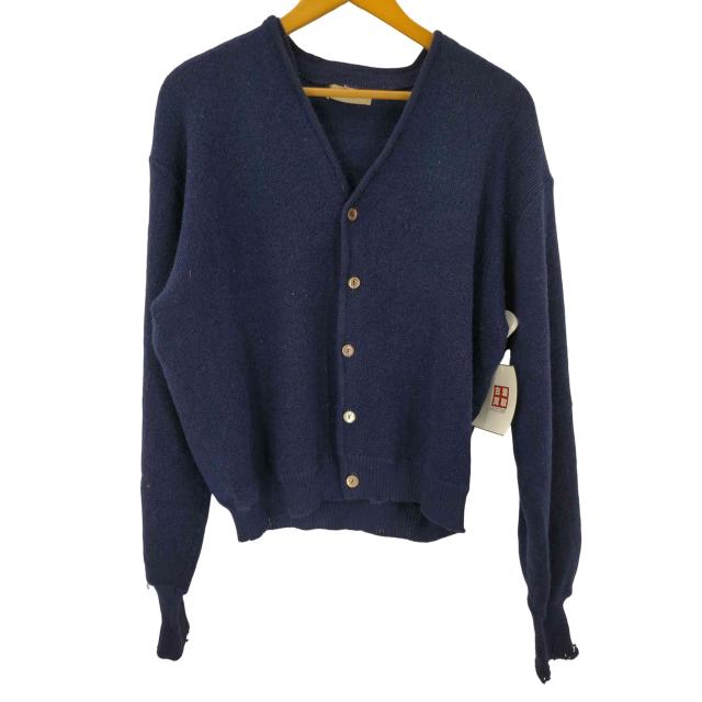 USED古着(ユーズドフルギ) Virgin Wool Virgin Mohair バージンウール モヘヤ 5B ニット カーディガン メンズ import：L 【中古】【ブランド古着バズストア】