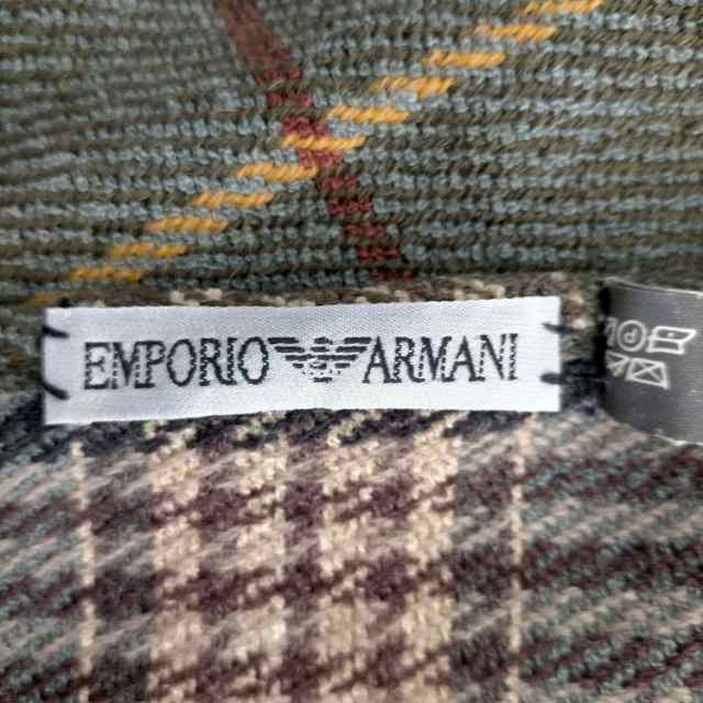 EMPORIO ARMANI(エンポリオアルマーニ) チェック柄ウールマフラー MADE