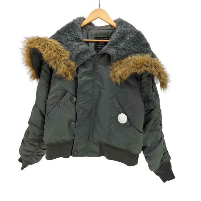 短丈アルファインダストリーズ N-2B フライトジャケット 黒 M