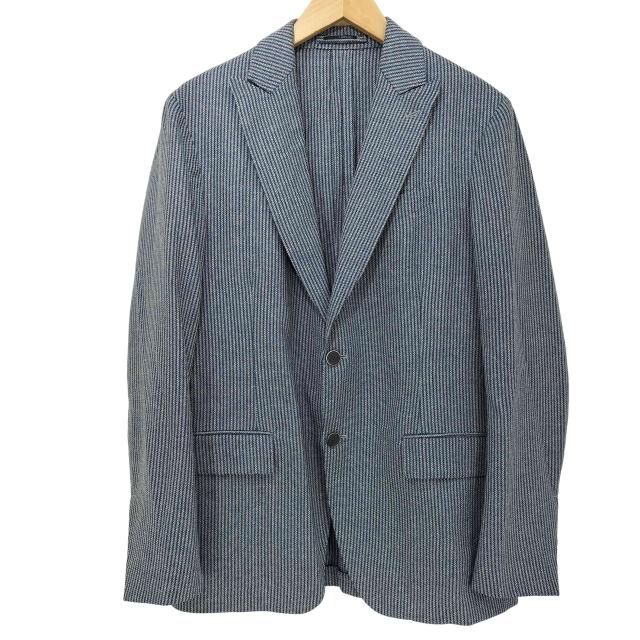 LARDINI(ラルディー二) ウール ストライプ ピークドラペル 2B テーラード ジャケット メンズ  50 7REG【中古】【ブランド古着バズストア】