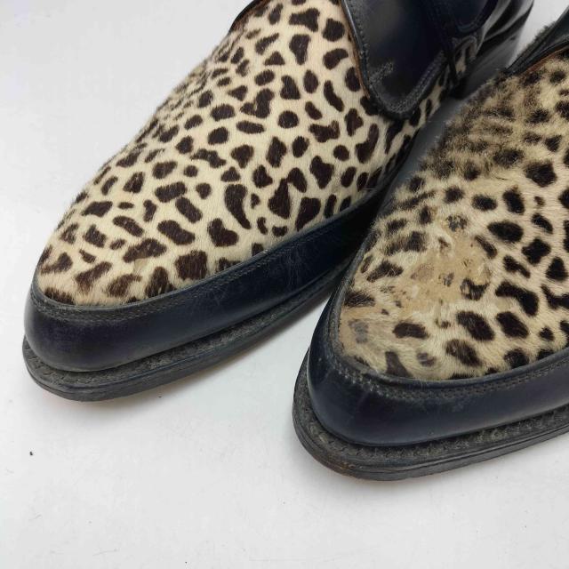 USED古着(ユーズドフルギ) CREEPERS Blue Moon 英国製 レオパード柄 ハラコ レザー シューズ メンズ  B【中古】【ブランド古着バズストア】 USED古着(ユーズドフルギ) CREEPERS Blue Moon 英国製 レオパード柄