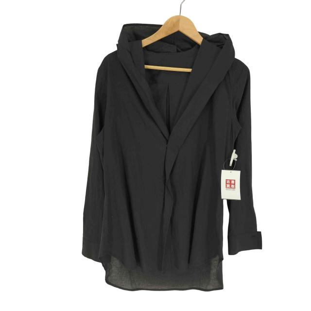 Yohji Yamamoto(ヨウジヤマモト) 25SS COLLECTION 100 KHADI DRAPED DETAIL HOOD DRESS  カディ ドレ—ブ ディティールフード ドレープ ブラウス レディ【中古】【ブランド古着バズストア】