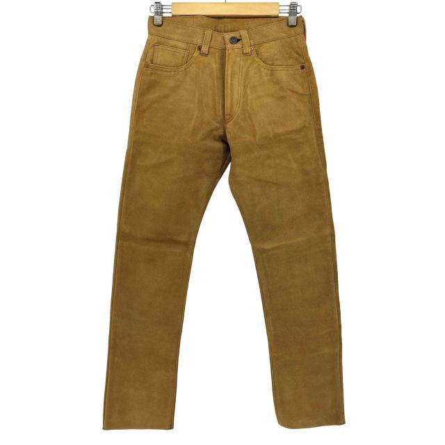 USED古着(ユーズドフルギ) {{BOOTLEGGERS REUNION}} 601 スエード レザー ジップフライ パンツ メンズ  W29 L32【中古】【ブランド古着バズストア】