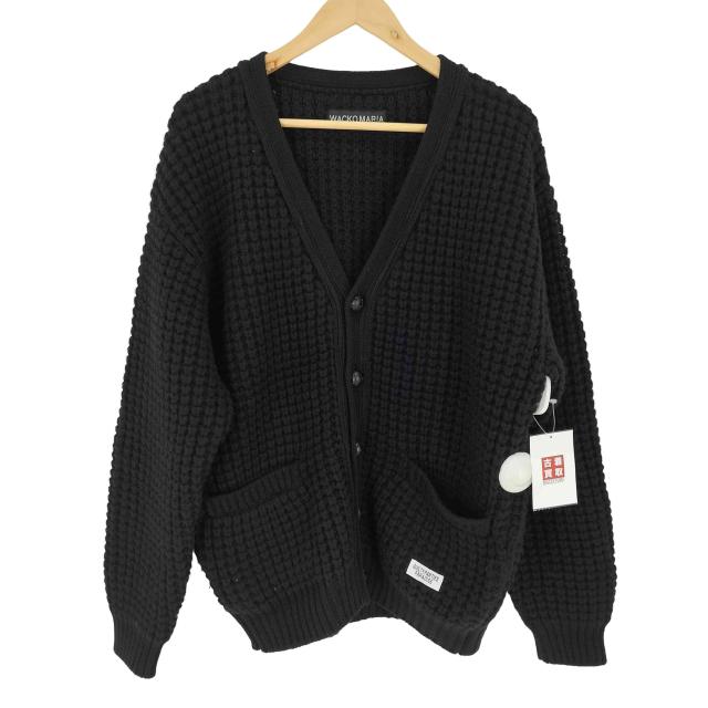 WACKO MARIA(ワコマリア) WAFFLE KNIT CARDIGAN ワッフル ニット カーディガン メンズ JPN：L 【中古】【ブランド古着バズストア】 20,782円