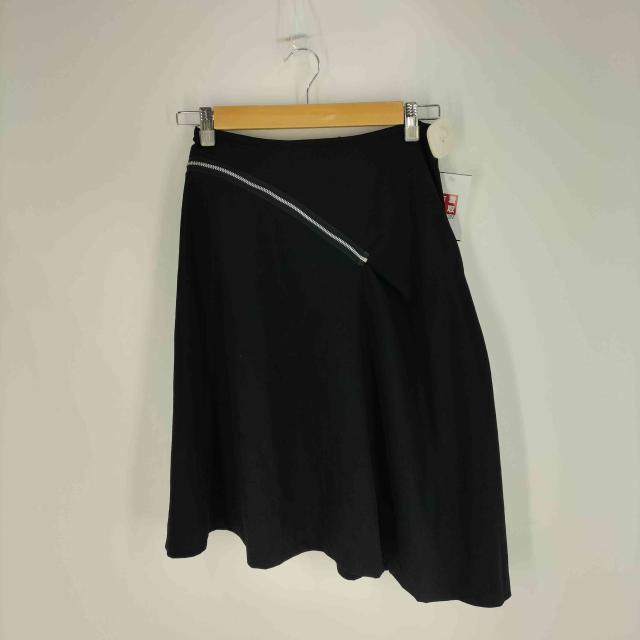 tricot COMME des GARCONS(トリココムデギャルソン) AD1999 00SS アシメ 変形 ジップ ウールギャバ フレアスカート レディース JPN：S 【中古】【ブランド古着バズストア】_1