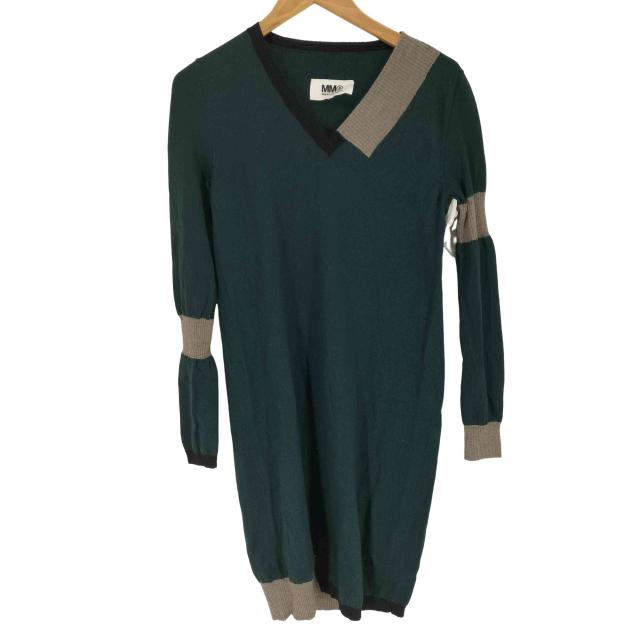 MM6 Maison Margiela(エムエムシックスメゾンマルジェラ) 切替ウールワンピース レディース  S【中古】【ブランド古着バズストア】