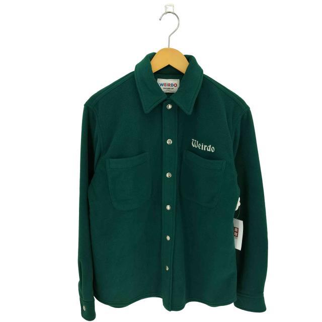 WEIRDO(ウィアード) FLAME L/S FLEECE SHIRTS フレイム ロゴ刺繍 フリース 長袖シャツ  メンズ  S【中古】【ブランド古着バズストア】