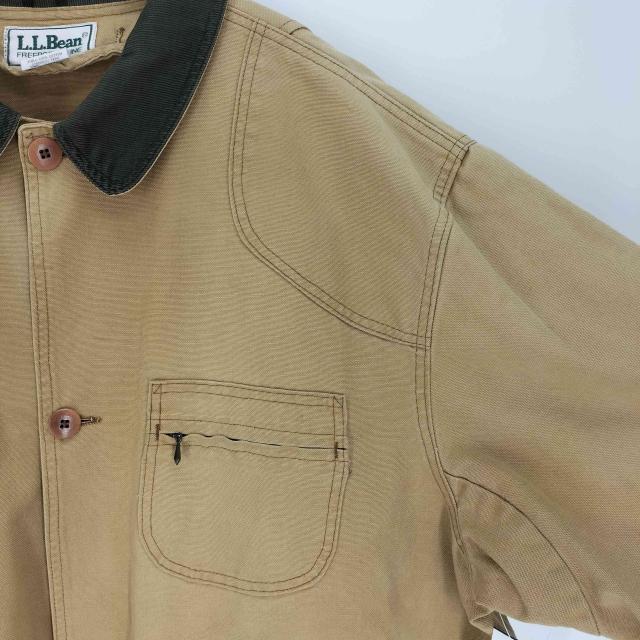 L.L.Bean(エルエルビーン) 80S USA製 Duck Hunting Jacket ダック ハンティング ジャケット カバーオール 隠しポケット 襟コーデュロイ メンズ import：XXL 【中古】【ブランド古着バズストア】