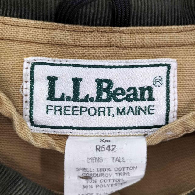 L.L.Bean(エルエルビーン) 80S USA製 Duck Hunting Jacket ダック ハンティング ジャケット カバーオール 隠しポケット 襟コーデュロイ メンズ import：XXL 【中古】【ブランド古着バズストア】