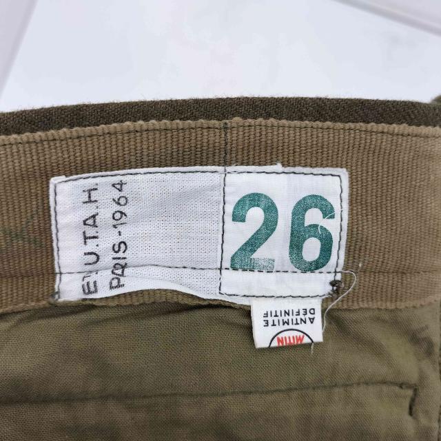 FRENCH ARMY(フレンチアーミー) 60s フランス軍 M-52 Ets UTAH PARIS ANTIMITE DEFINITIF 2タック ウール スラックスパンツ メンズ  26【中古】【ブランド古着バズストア】 FRENCH ARMY(フレンチアーミー) 60s フランス軍 M-52 Ets UTAH PARIS