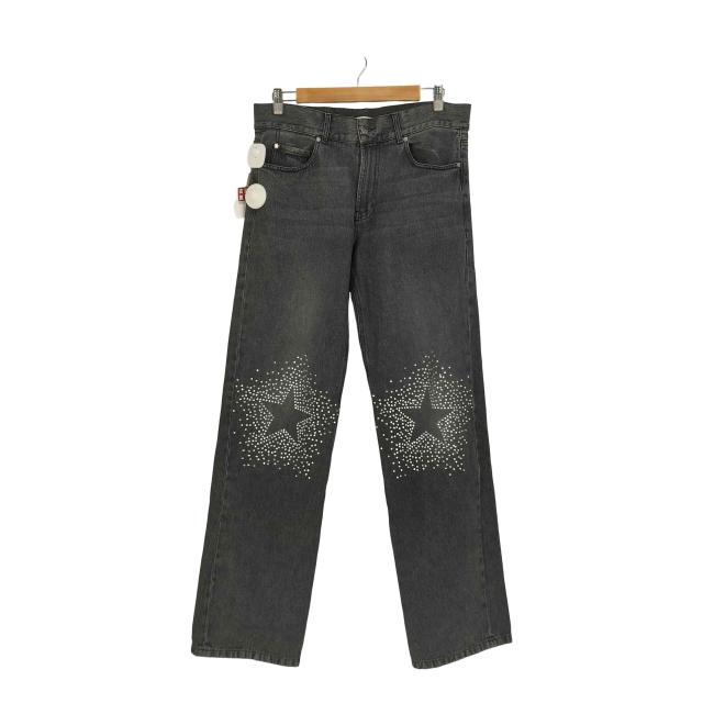 USED古着(ユーズドフルギ) {{ABRA}} Black Rhinestone Jeans ブラック  