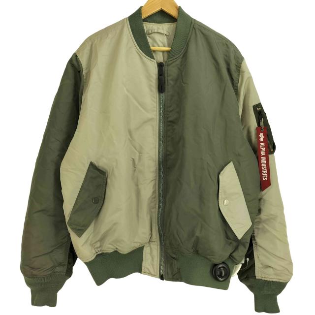 ALPHA/アルファ/USA製 MIL-J-82790J バックロゴ刺繍 MA-1ジャケットL/MA-1