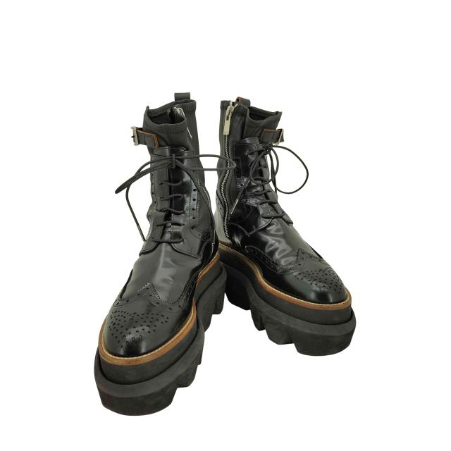 Sacai(サカイ) wingtip engineer sock boot ウィングチップ エンジニア ソック ブーツ レディース JPN：37 【中古】【ブランド古着バズストア】
