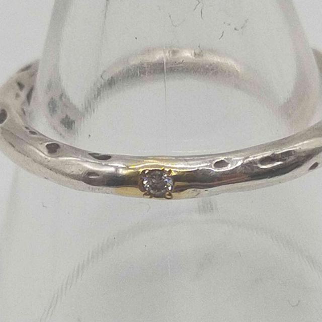 e.m. イーエム ダイヤモンド埋込みリング シルバー k18 13号 e.m.(イーエム) SILVER K18 ダイヤモンド リング 埋込み レディース 13