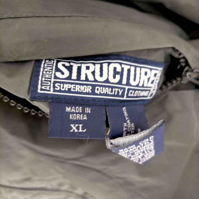 USED古着(ユーズドフルギ) STRUCTURE ナイロン×フリースフーデッド