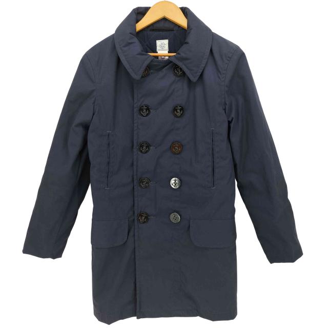 POST OVERALLS(ポストオーバーオールズ) USA製 P-POST LONG 裏地 キルティング ピーコート イカリボタン メンズ import：XS 【中古】【ブランド古着バズストア】