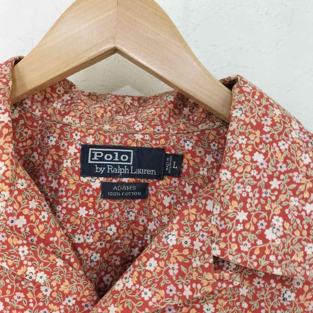 Polo by RALPH LAUREN(ポロバイラルフローレン) ADAMS 花柄 コットン オープンカラーシャツ メンズ import：L 【中古】【ブランド古着バズストア】 Polo by RALPH LAUREN(ポロバイラルフローレン) ADAMS 花柄 コットン