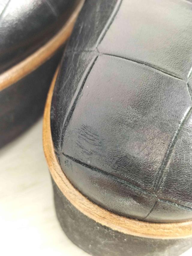 MM6 Maison Martin Margiela(エムエムシックスメゾンマルタンマルジェラ) クロコ型押し レザー厚底ローファー レザープラットフォームシューズ レディース  38【中古】【ブランド古着バズストア】 MM6 Maison Martin Margiela(エムエムシックスメゾンマルタン